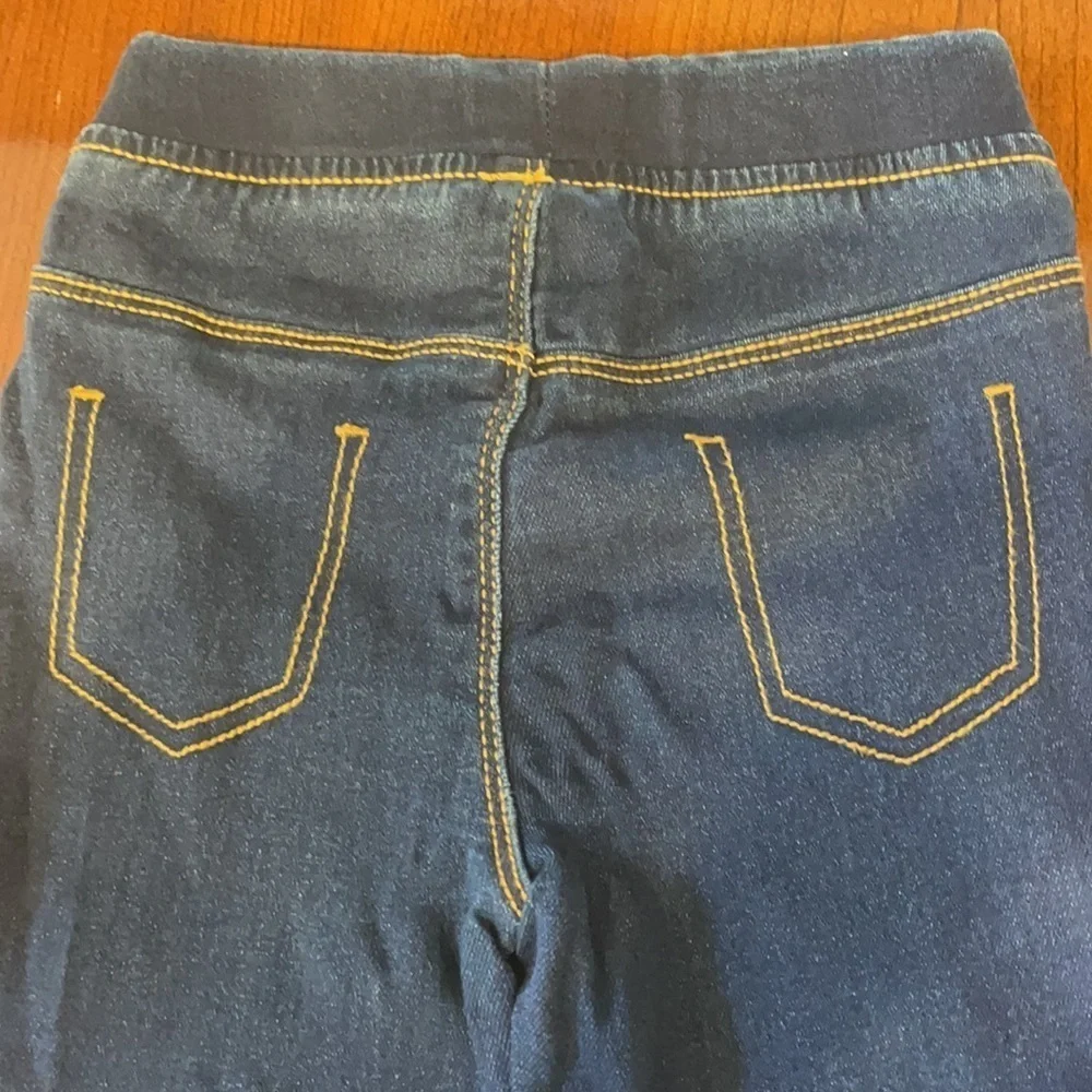 NWOT JOE FRESH BABY unisex pull on STRETCH JEANS Dark denim size 12-18 months